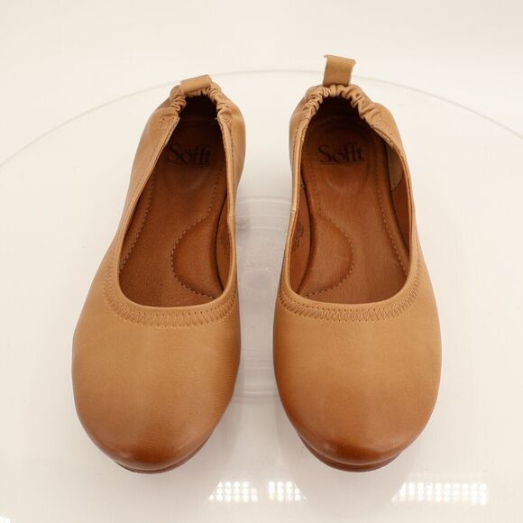 Sofft Kenni Ballet Flat Shoes Women's 8.5M Brown Leather Comfort Slip On Loafers - Picture 4 of 11